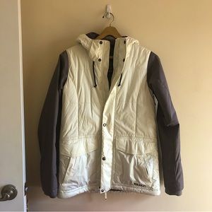 BURTON SNOWBOARD JACKET in white and Grey - S